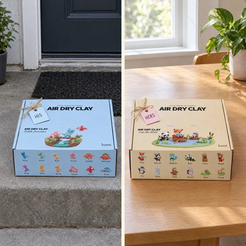 His and hers Lumi boxes at two different doors